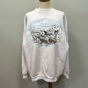 Vintage 101 Dalmatians sweater OSFM, as is